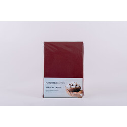 Naturtex Pamut Jersey burgundy gumis lepedő 140-160x200 cm